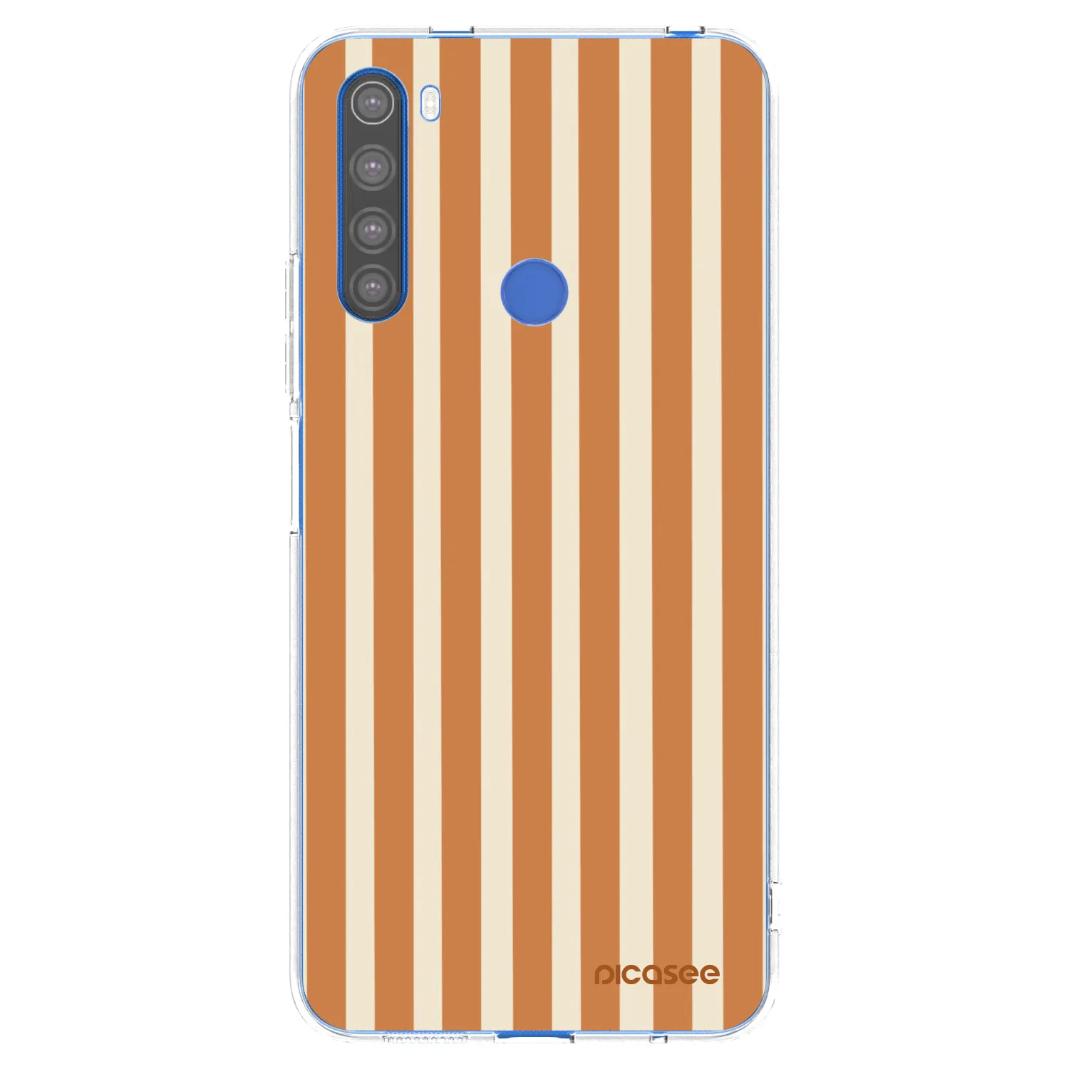 Picasee silikonska prozirna maskica za Xiaomi Redmi Note 8T - Orange lines