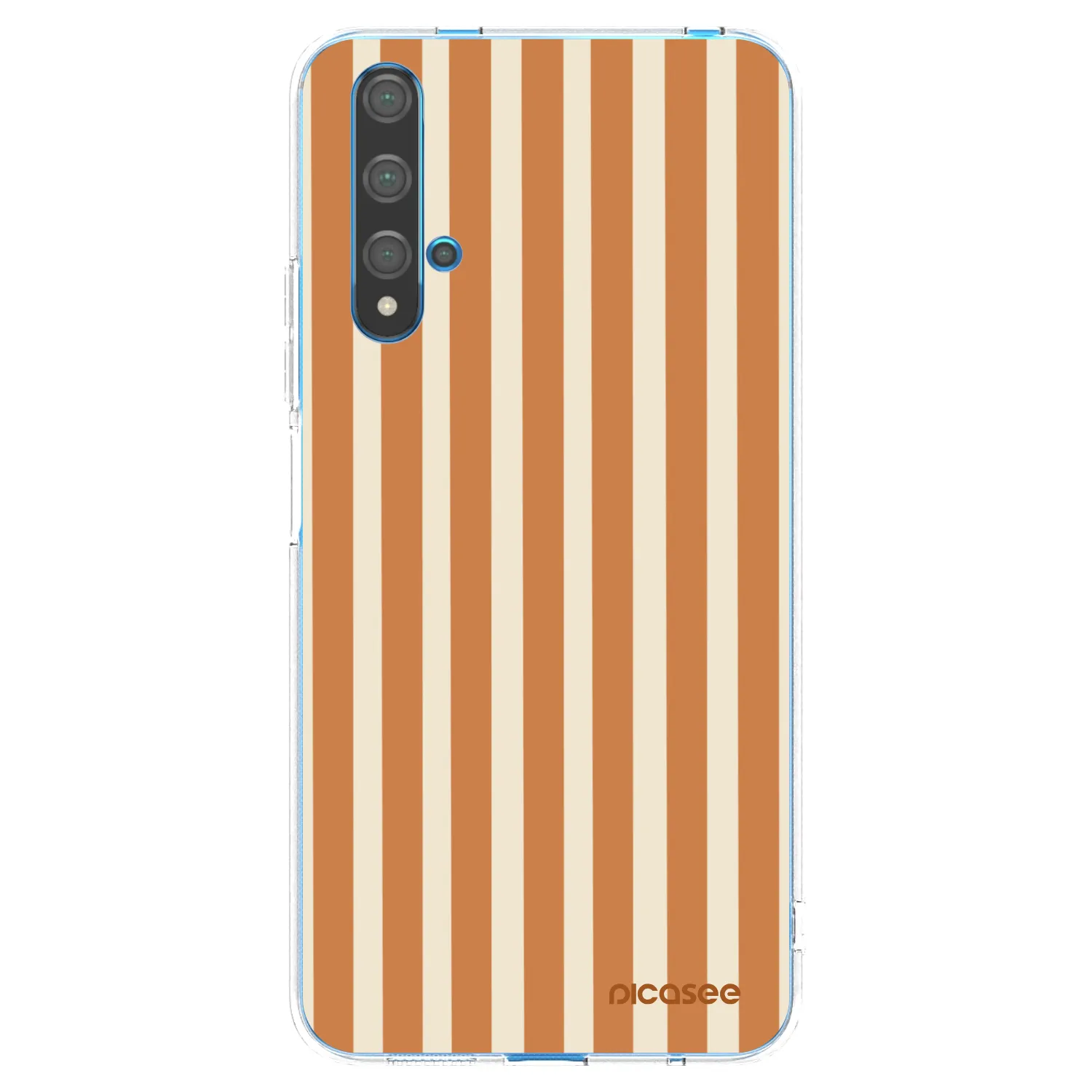 Picasee silikonska prozirna maskica za Huawei Nova 5T - Orange lines