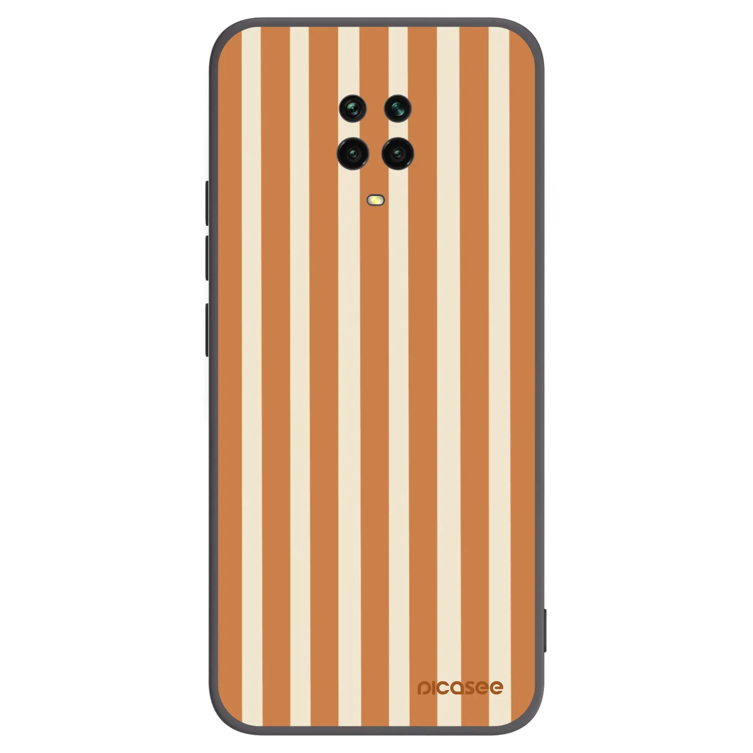 Picasee crna silikonska maskica za Xiaomi Redmi Note 9 Pro - Orange lines