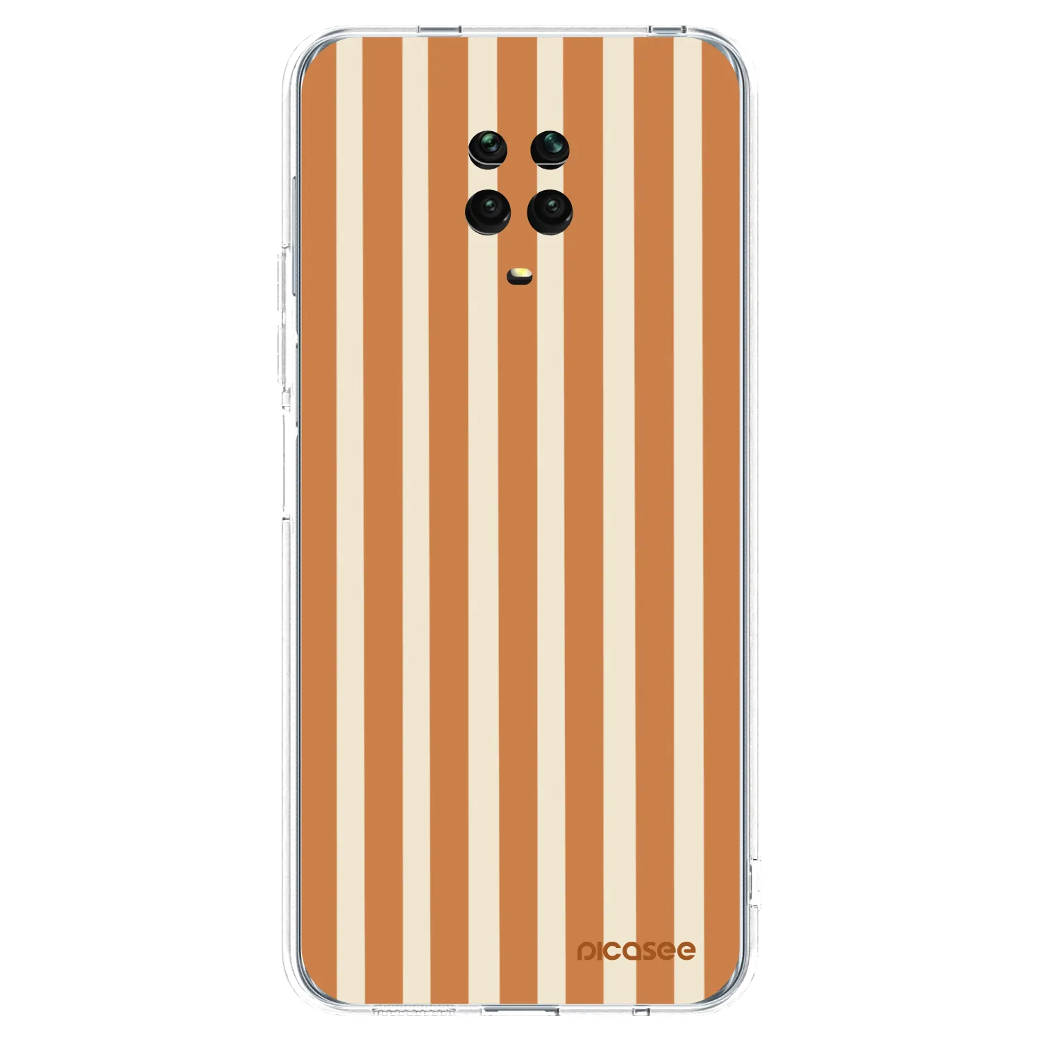 Picasee silikonska prozirna maskica za Xiaomi Redmi Note 9S - Orange lines