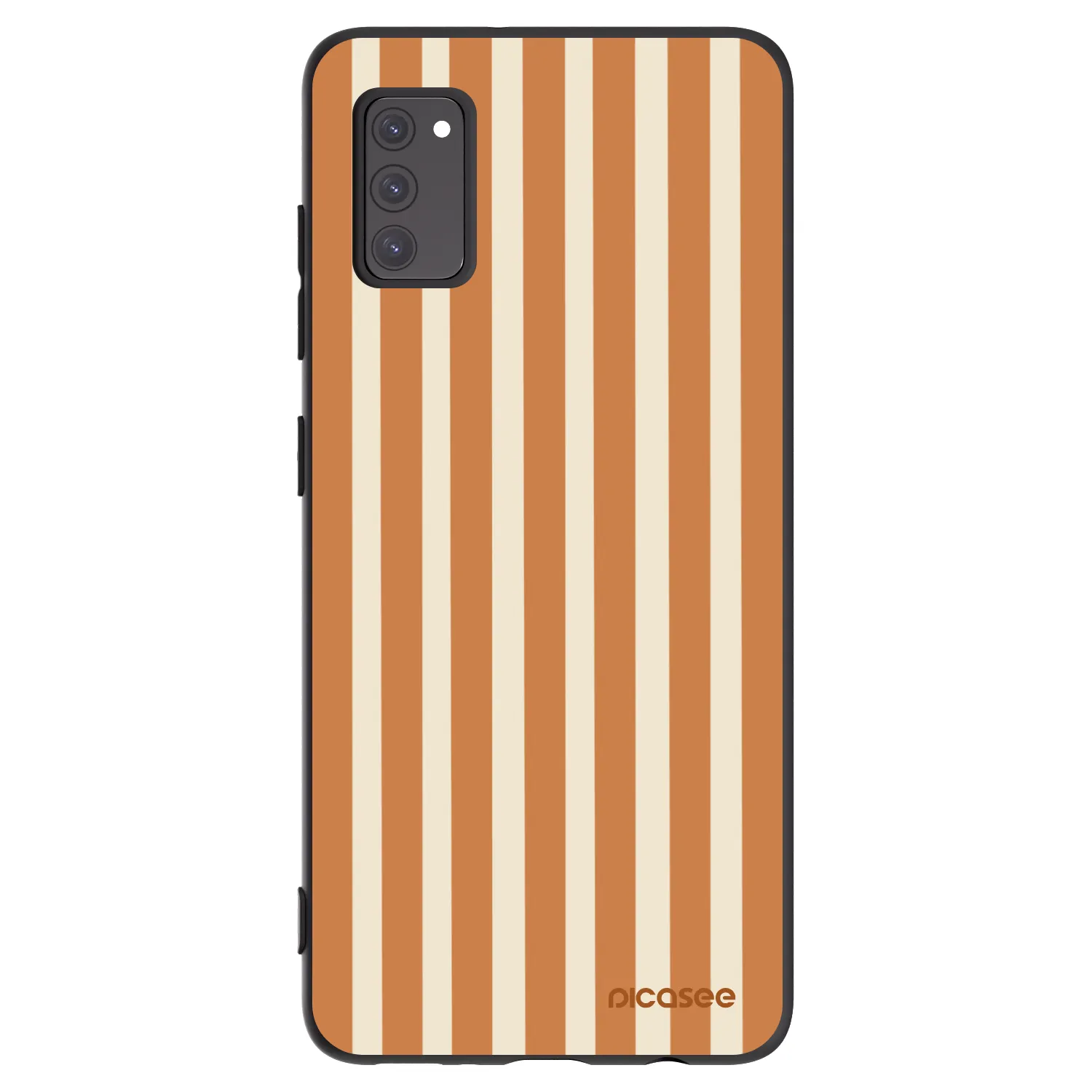 Picasee crna silikonska maskica za Samsung Galaxy A41 A415F - Orange lines