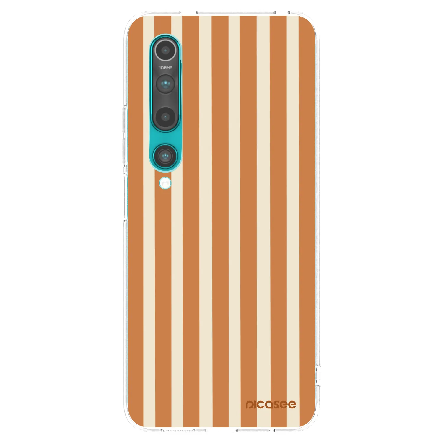 Picasee silikonska prozirna maskica za Xiaomi Mi 10 - Orange lines