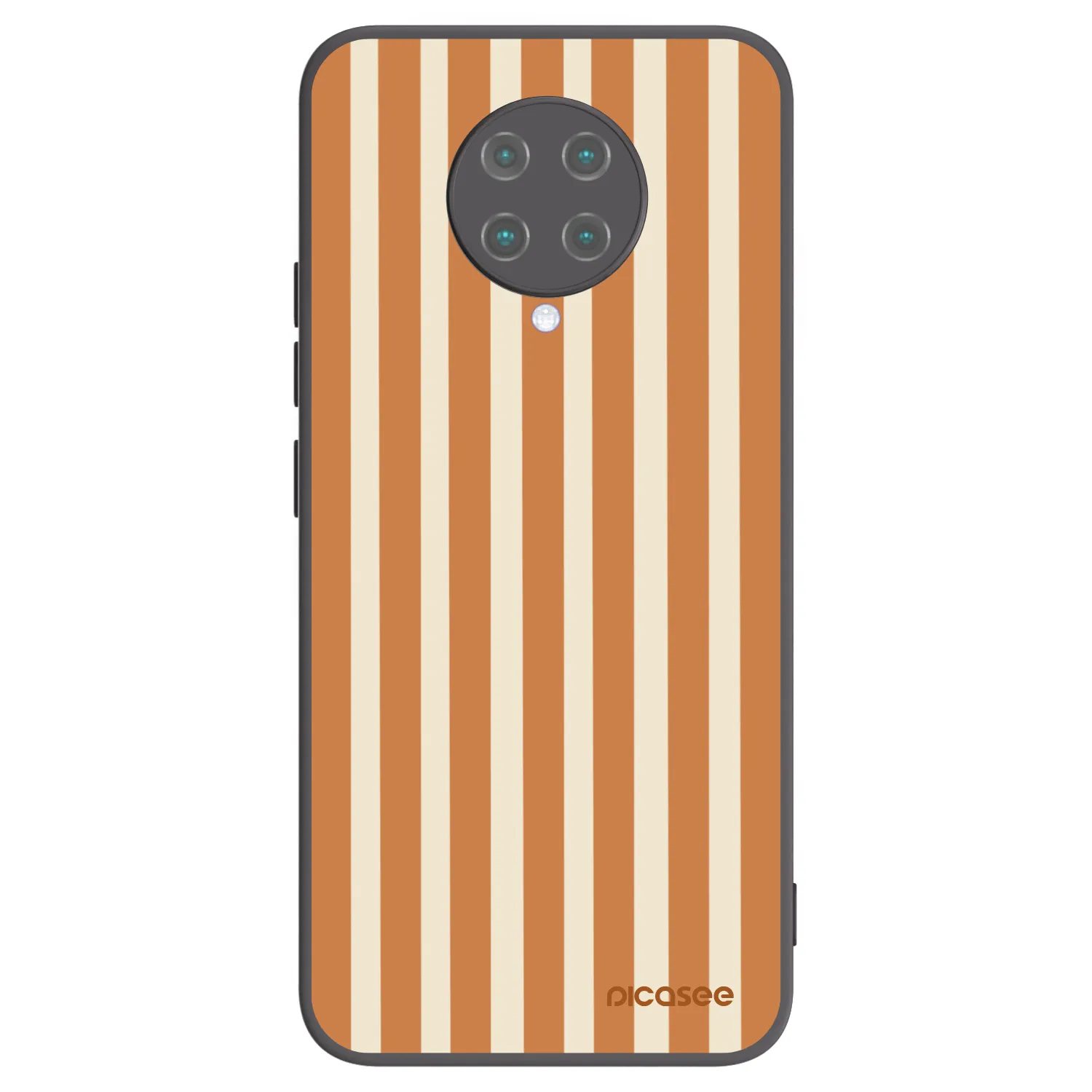 Picasee crna silikonska maskica za Xiaomi Poco F2 Pro - Orange lines