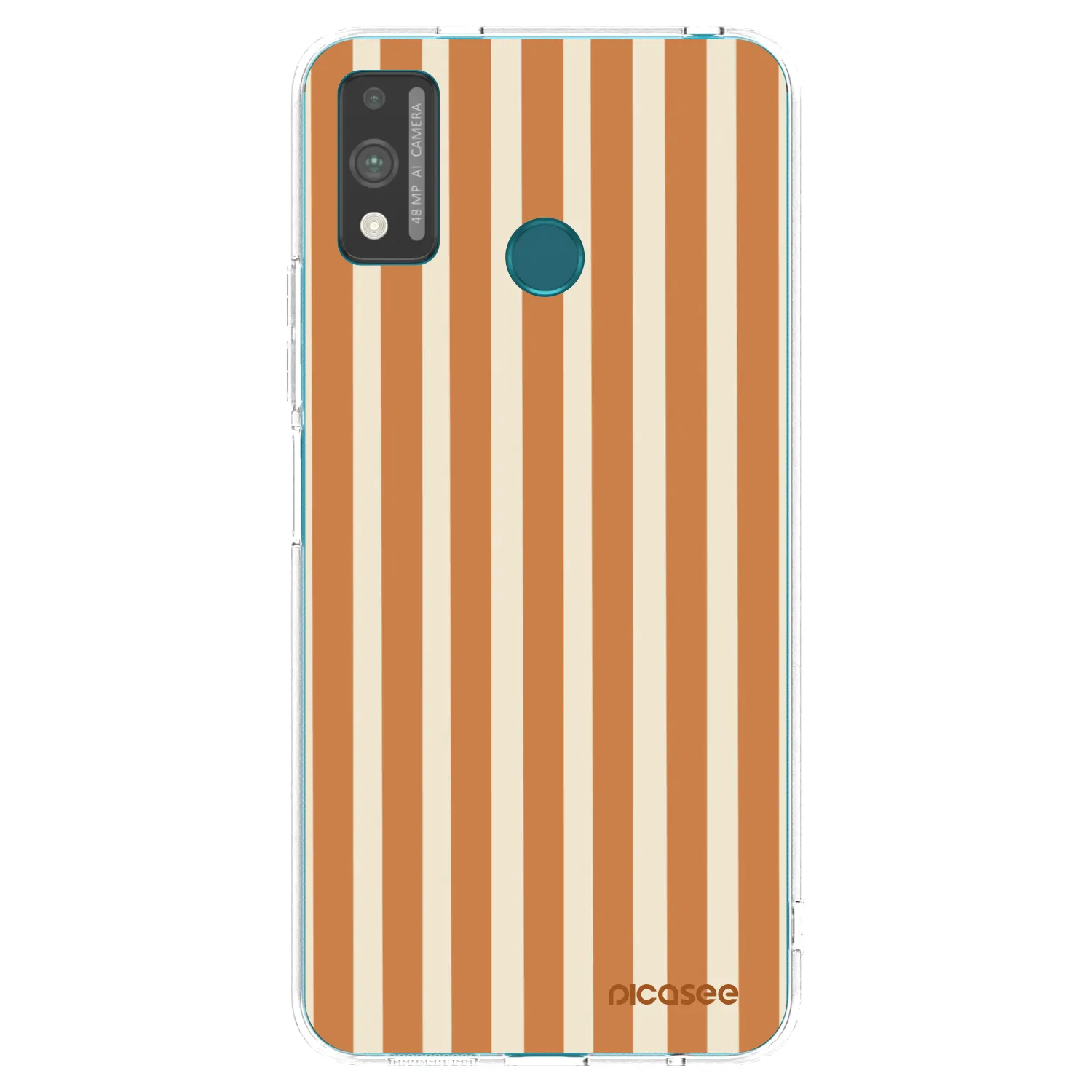 Picasee silikonska prozirna maskica za Honor 9X Lite - Orange lines