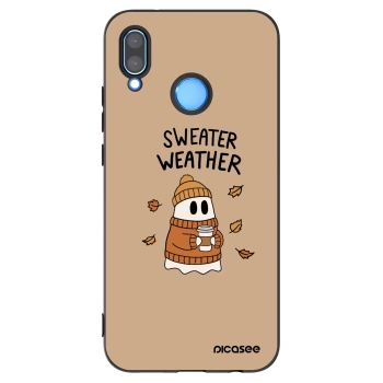 Picasee crna silikonska maskica za Huawei P20 Lite - Sweater ghost