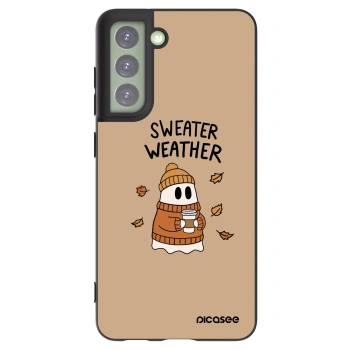 Picasee crna silikonska maskica za Samsung Galaxy S21 FE 5G - Sweater ghost