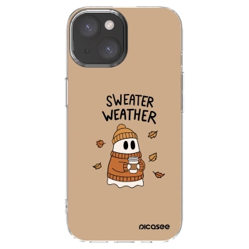 Picasee silikonska prozirna maskica za Apple iPhone 15 - Sweater ghost