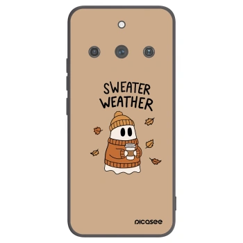 Picasee crna silikonska maskica za Realme 11 Pro+ - Sweater ghost