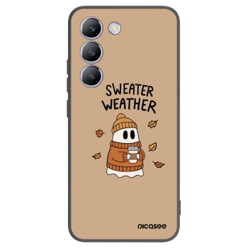 Picasee crna silikonska maskica za Vivo V40 SE 5G - Sweater ghost