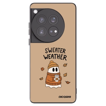 Picasee crna silikonska maskica za OnePlus 12 5G - Sweater ghost