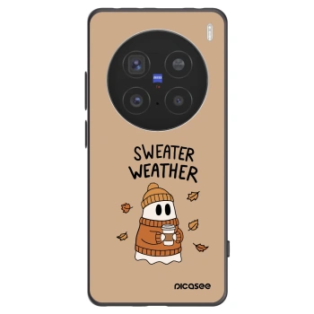 Picasee crna silikonska maskica za Vivo X200 Pro - Sweater ghost