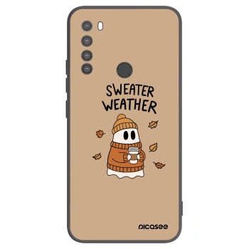 Picasee crna silikonska maskica za Xiaomi Redmi Note 8 - Sweater ghost
