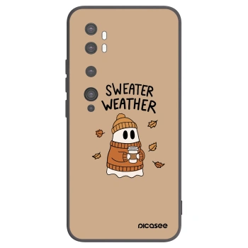 Picasee crna silikonska maskica za Xiaomi Mi Note 10 (Pro) - Sweater ghost