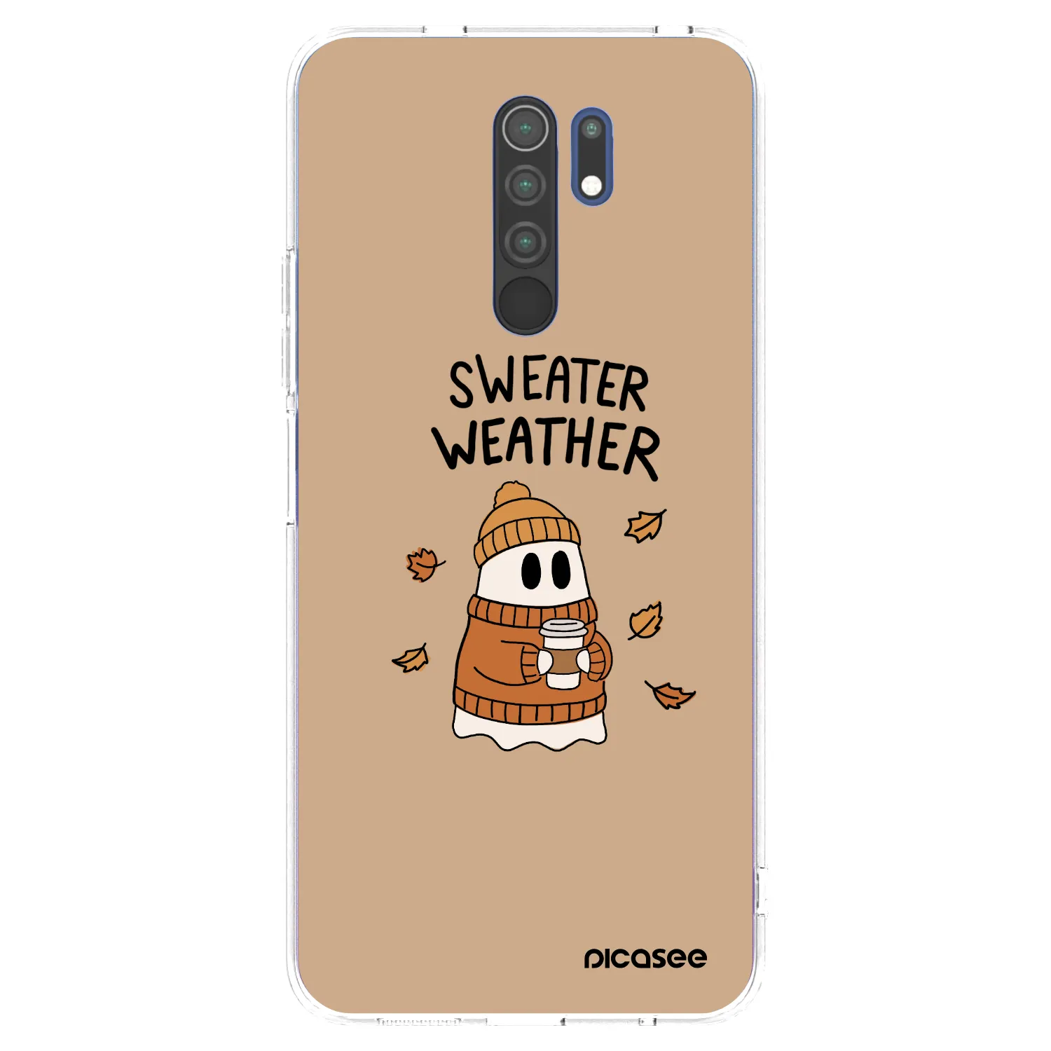 Picasee silikonska prozirna maskica za Xiaomi Redmi 9 - Sweater ghost