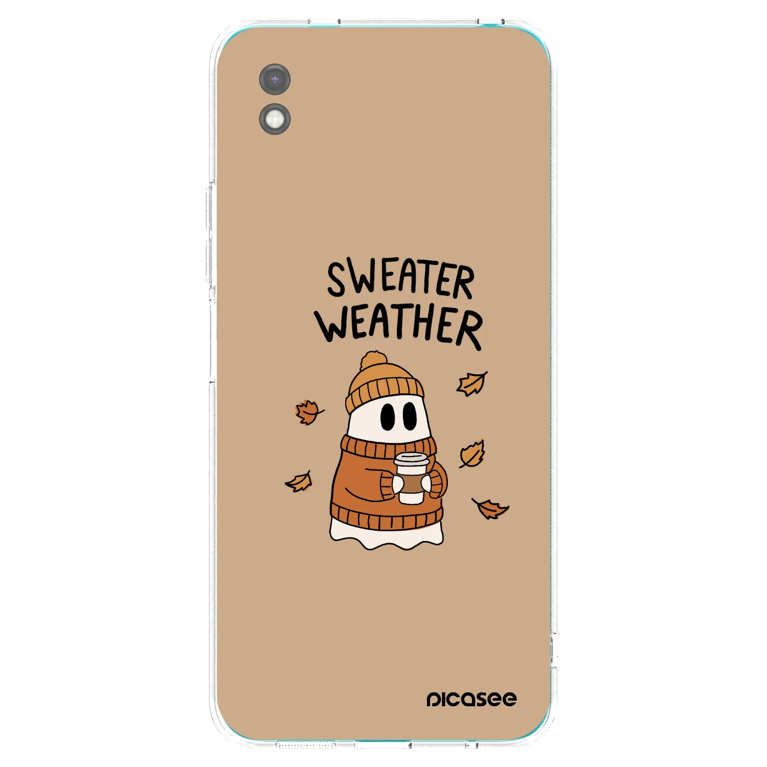 Picasee crna silikonska maskica za Xiaomi Redmi 9A - Sweater ghost