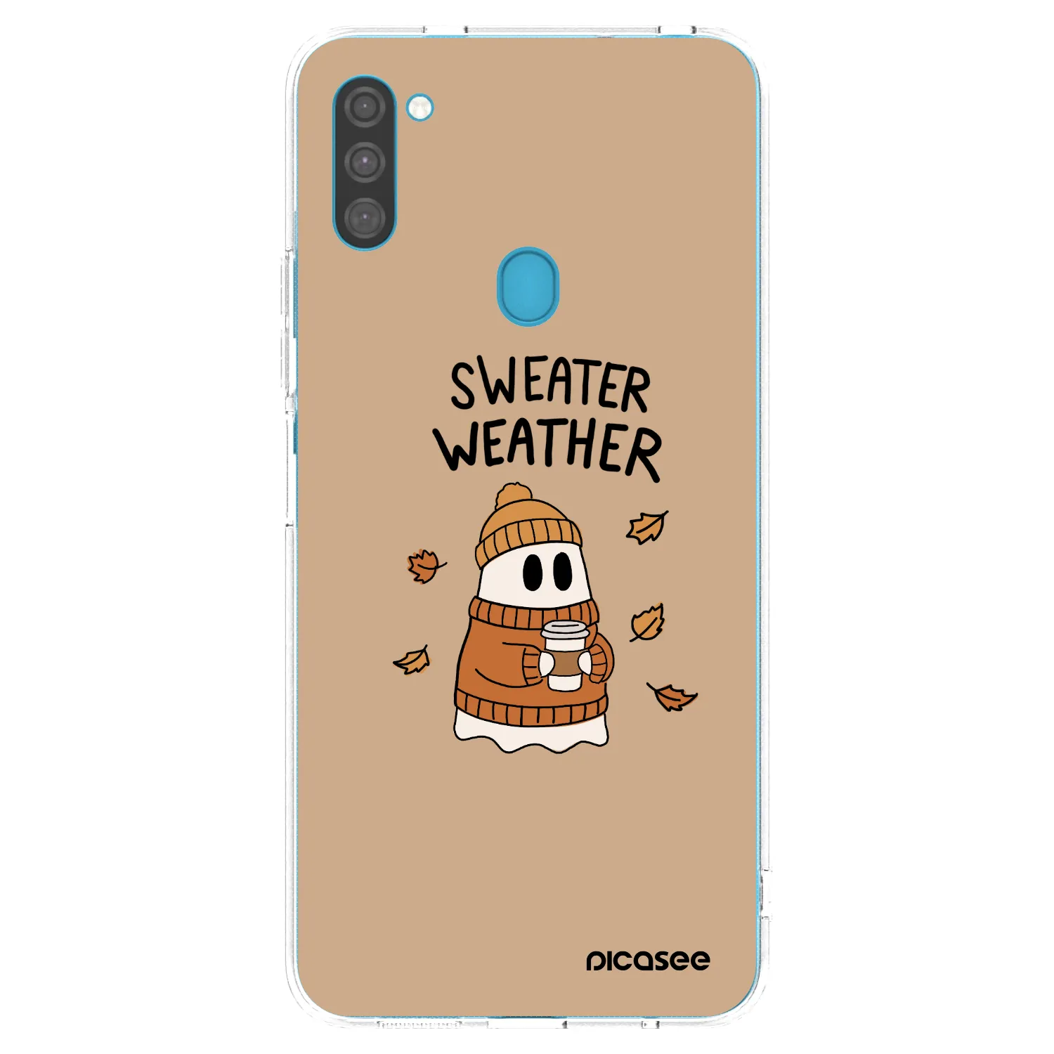 Picasee silikonska prozirna maskica za Samsung Galaxy M11 - Sweater ghost