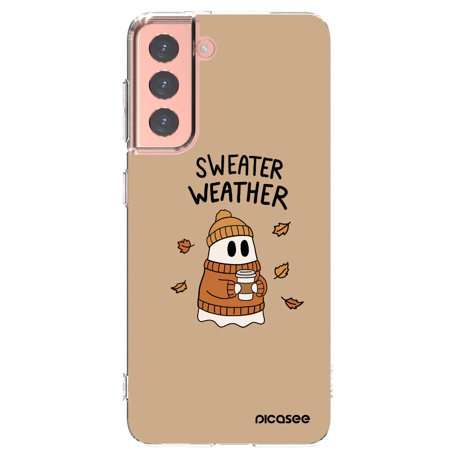 Picasee silikonska prozirna maskica za Samsung Galaxy S21 5G G991B - Sweater ghost