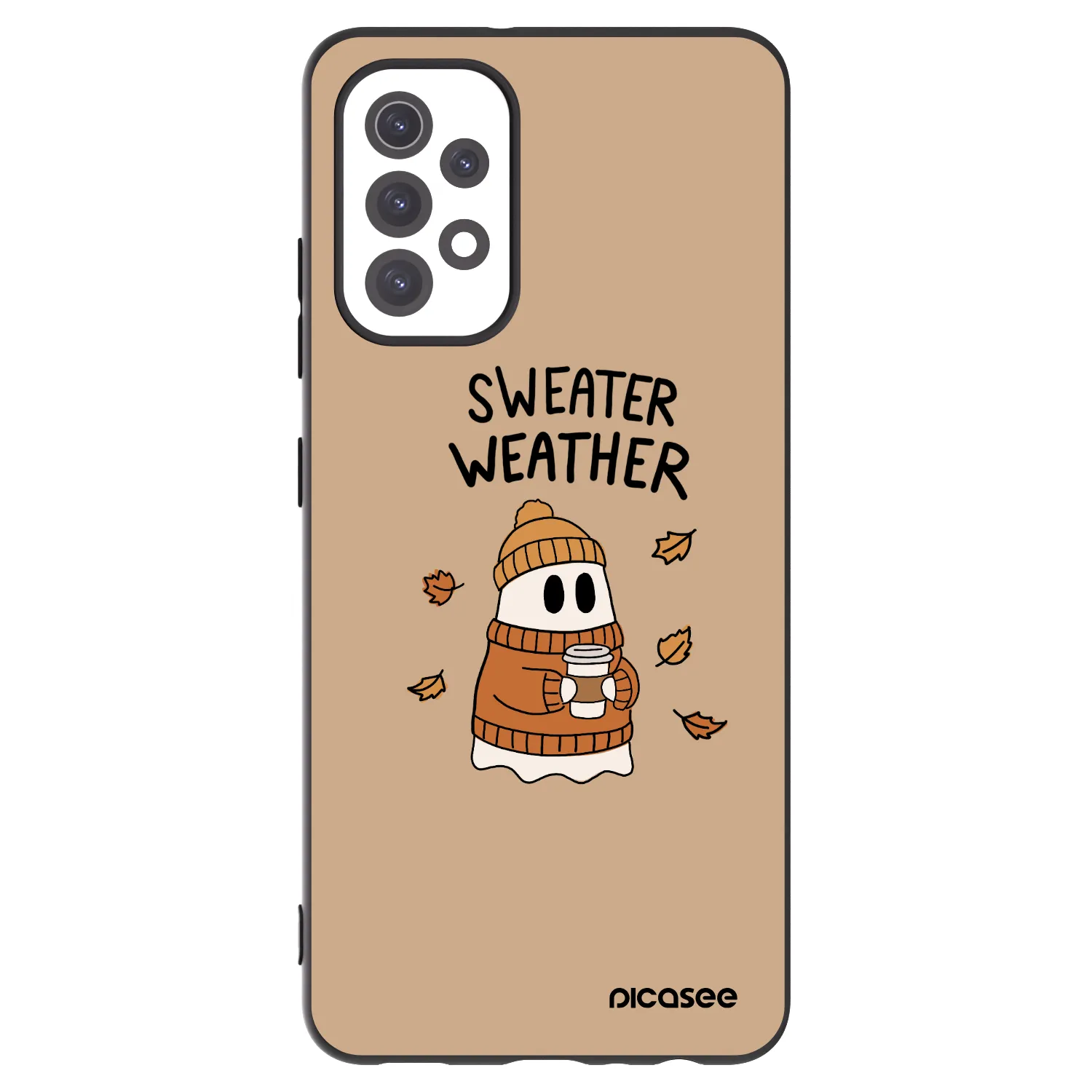 Picasee crna silikonska maskica za Samsung Galaxy A32 5G A326B - Sweater ghost