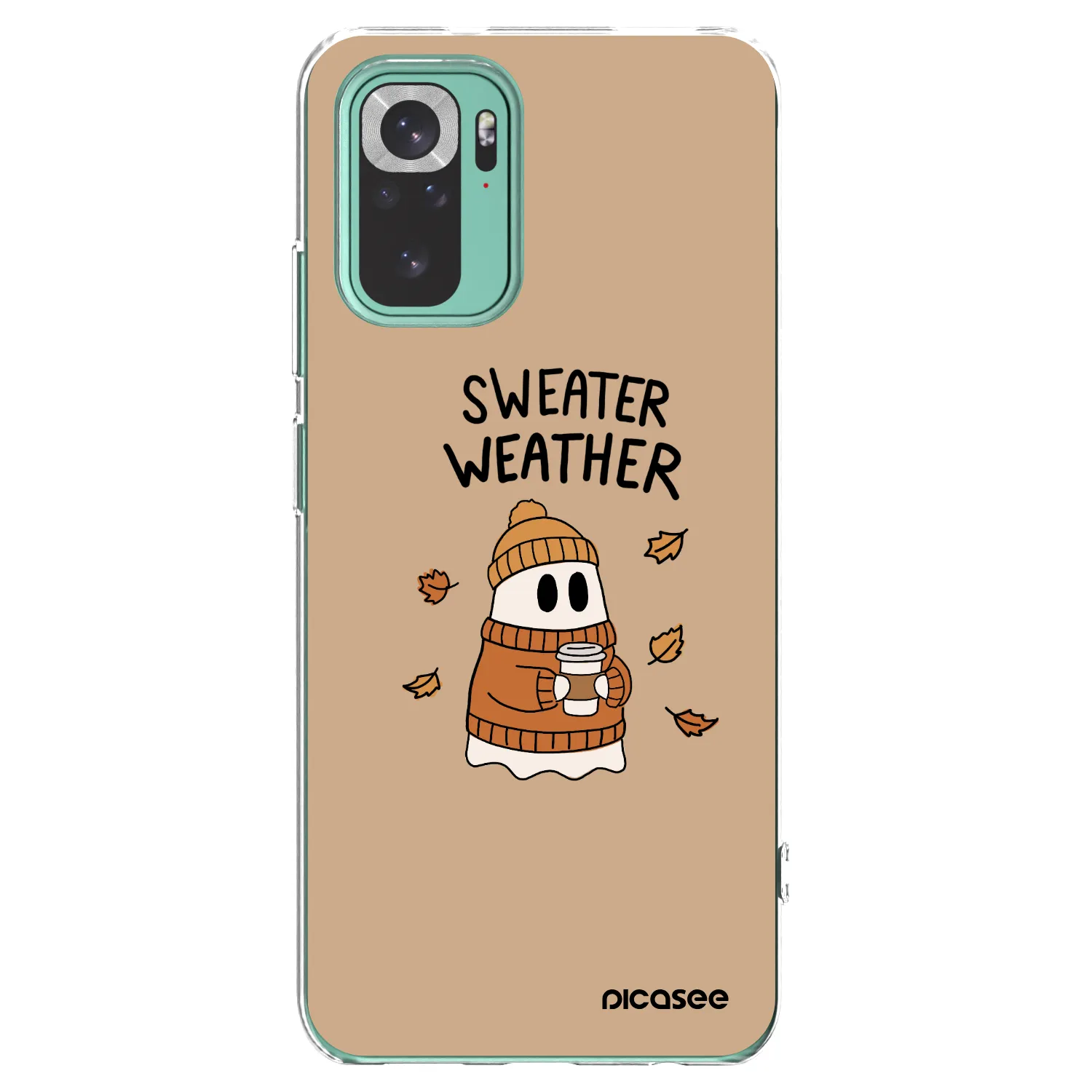 Picasee silikonska prozirna maskica za Xiaomi Redmi Note 10 Pro - Sweater ghost
