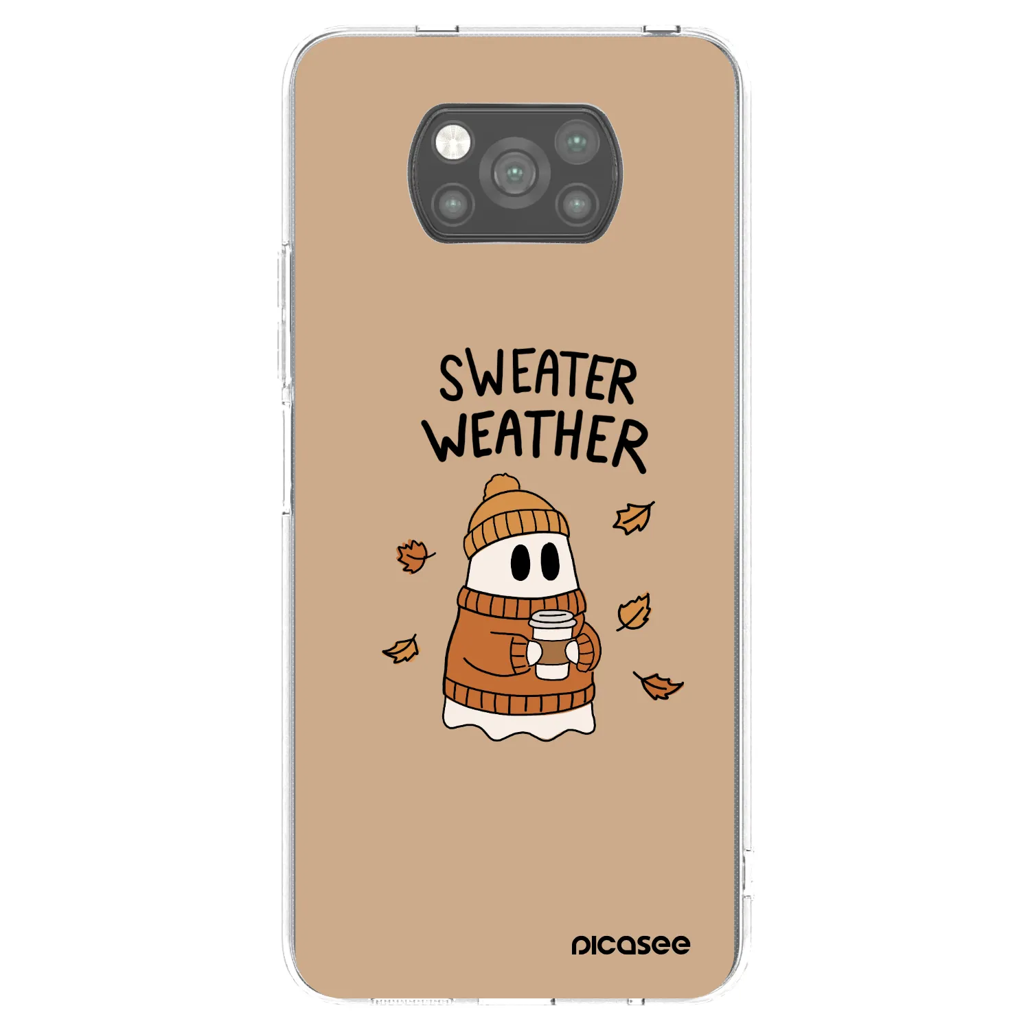 Picasee crna silikonska maskica za Xiaomi Poco X3 Pro - Sweater ghost