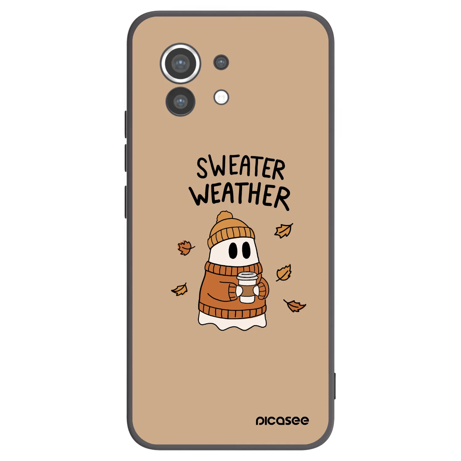 Picasee crna silikonska maskica za Xiaomi Mi 11 - Sweater ghost