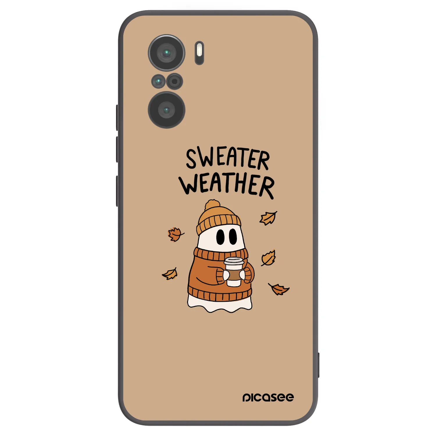 Picasee crna silikonska maskica za Xiaomi Poco F3 - Sweater ghost