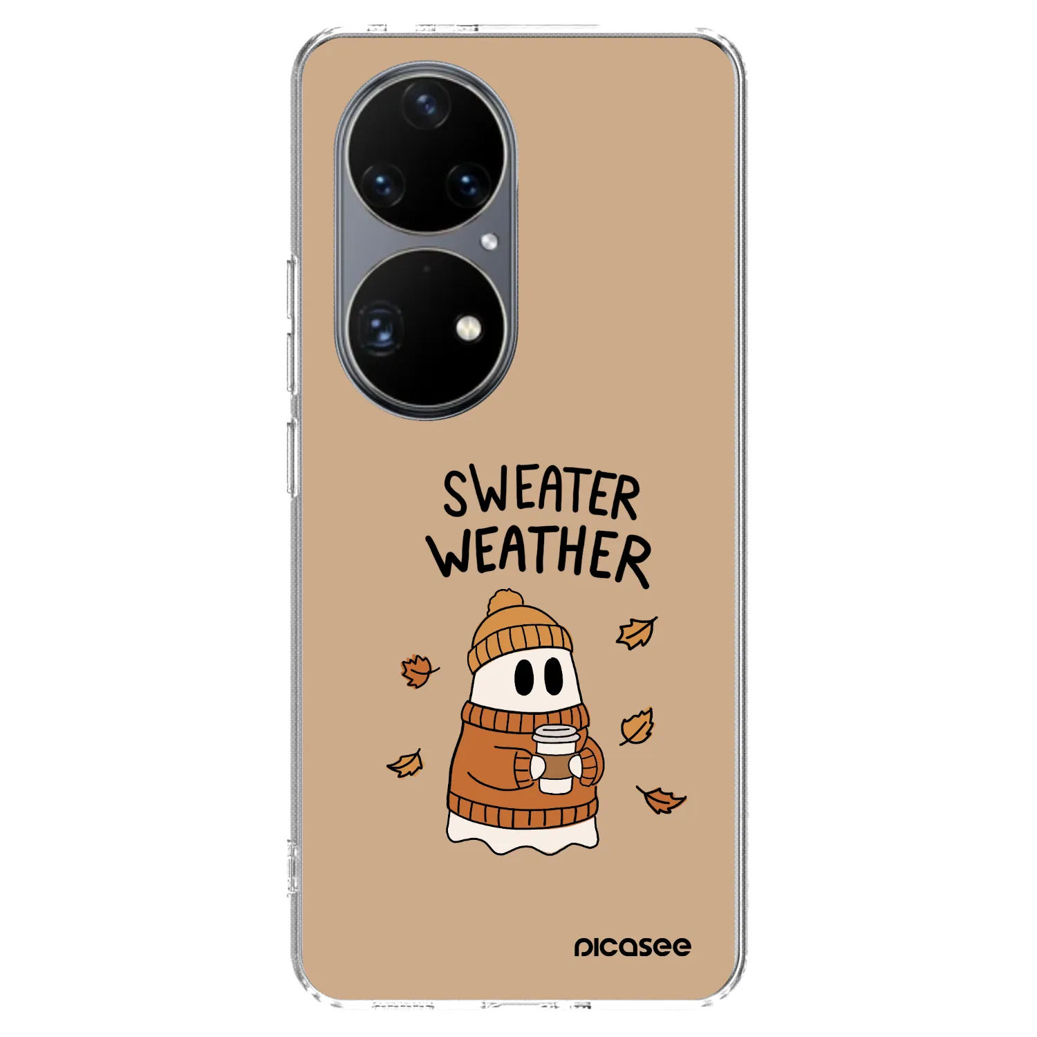 Picasee silikonska prozirna maskica za Huawei P50 - Sweater ghost