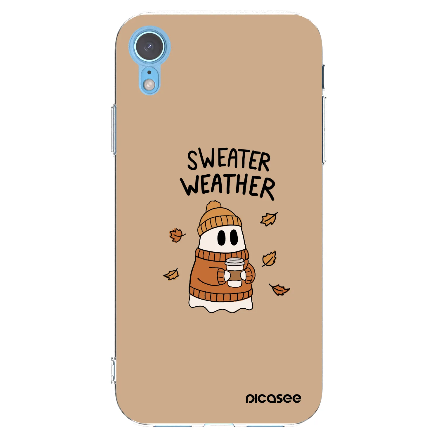Picasee silikonska prozirna maskica za Apple iPhone XR - Sweater ghost
