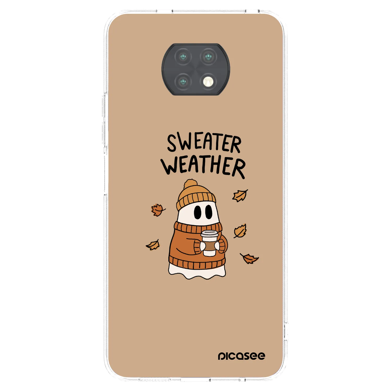 Picasee silikonska prozirna maskica za Xiaomi Redmi Note 9T - Sweater ghost