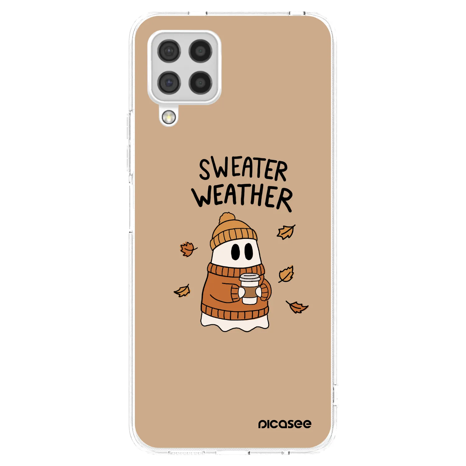 Picasee silikonska prozirna maskica za Samsung Galaxy A22 A225F 4G - Sweater ghost
