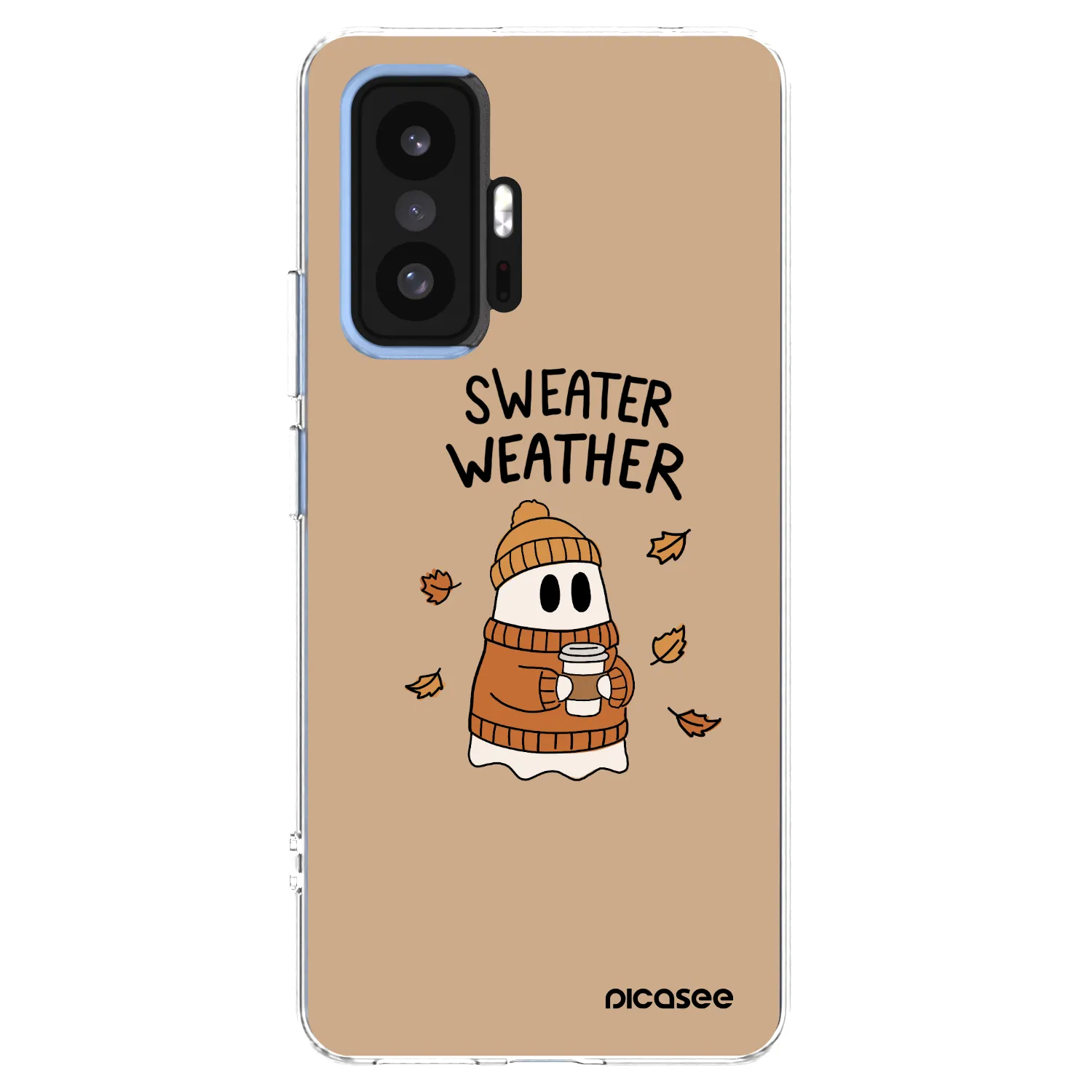 Picasee silikonska prozirna maskica za Xiaomi 11T - Sweater ghost