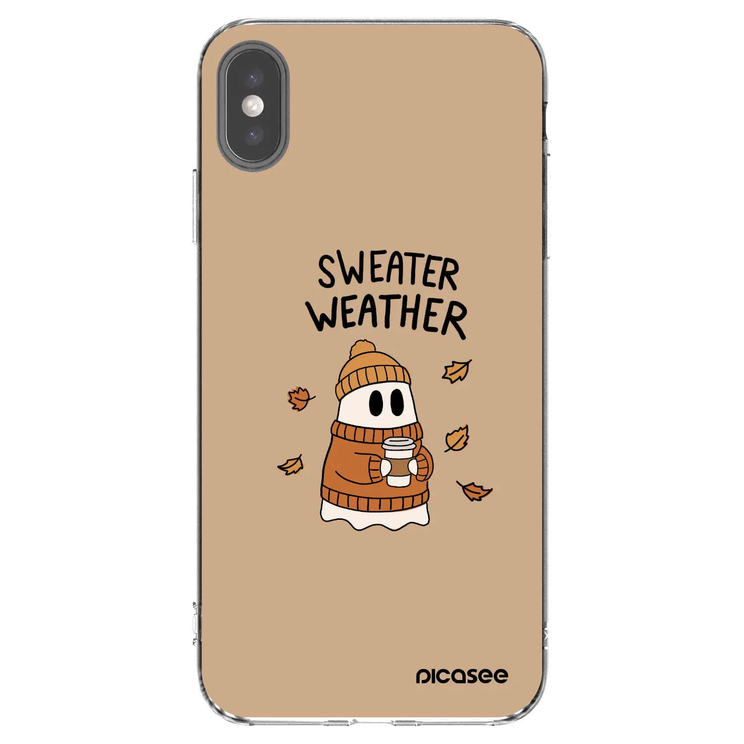 Picasee silikonska prozirna maskica za Apple iPhone XS Max - Sweater ghost