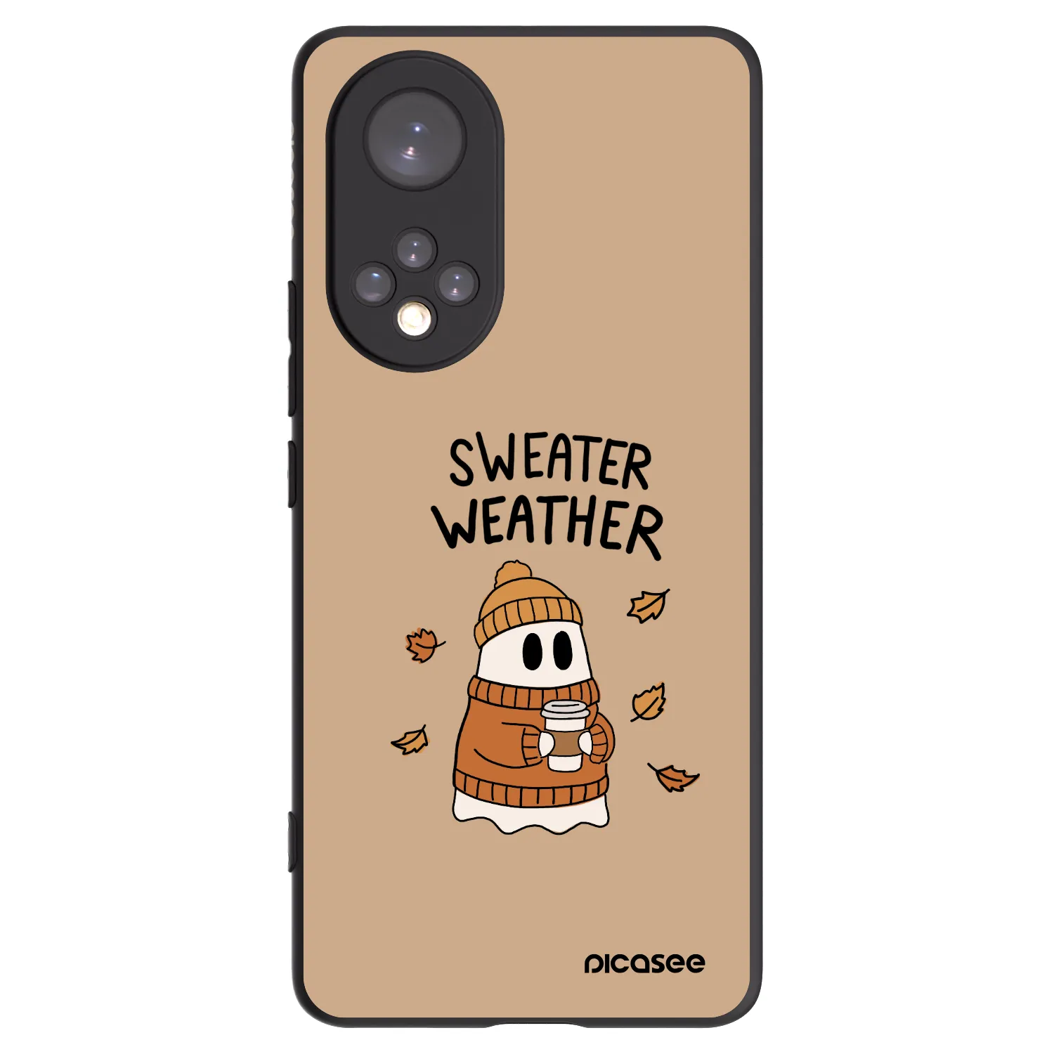 Picasee crna silikonska maskica za Honor 50 5G - Sweater ghost