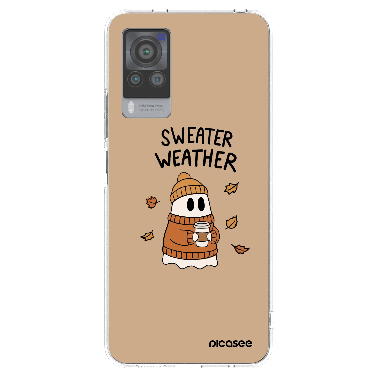 Picasee silikonska prozirna maskica za Vivo X60 Pro 5G - Sweater ghost