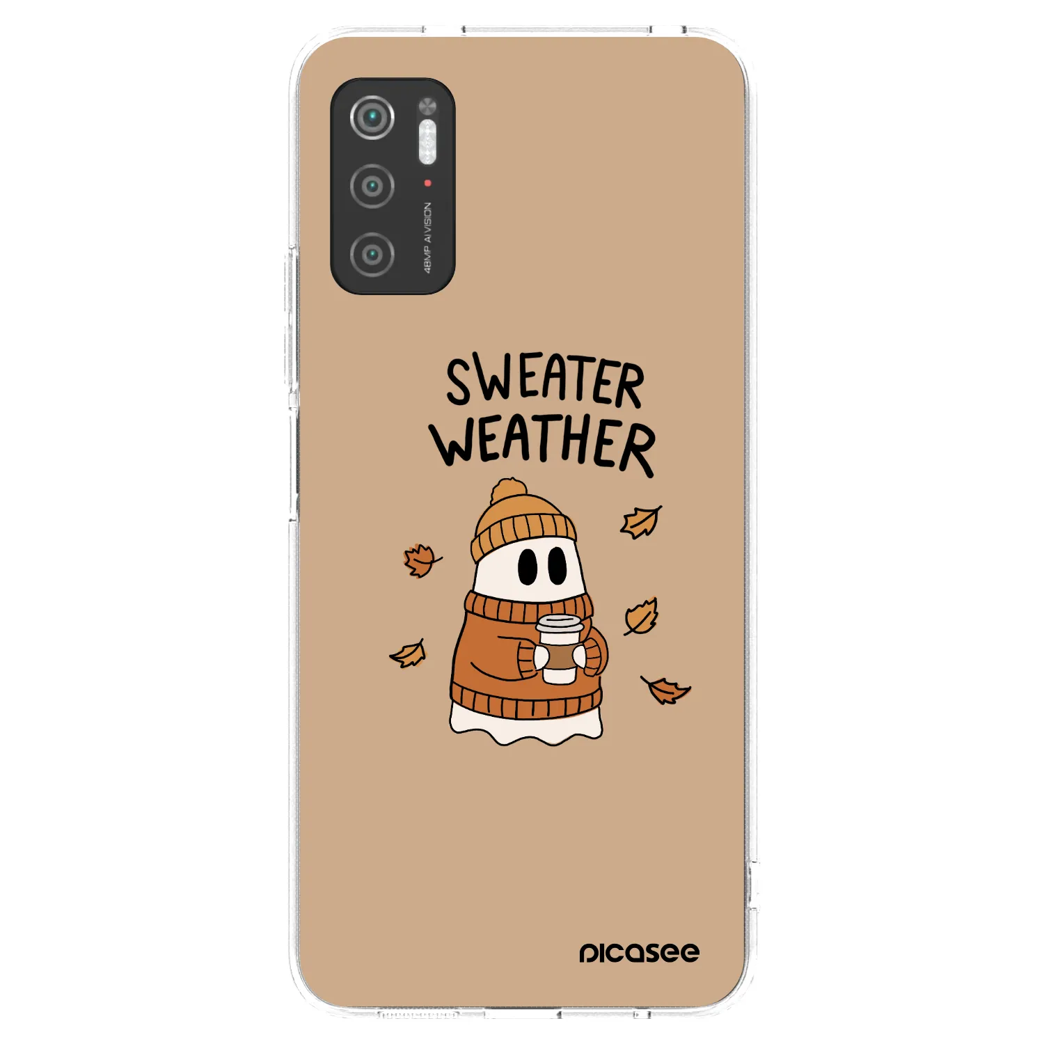 Picasee silikonska prozirna maskica za Xiaomi Poco M3 Pro 5G - Sweater ghost