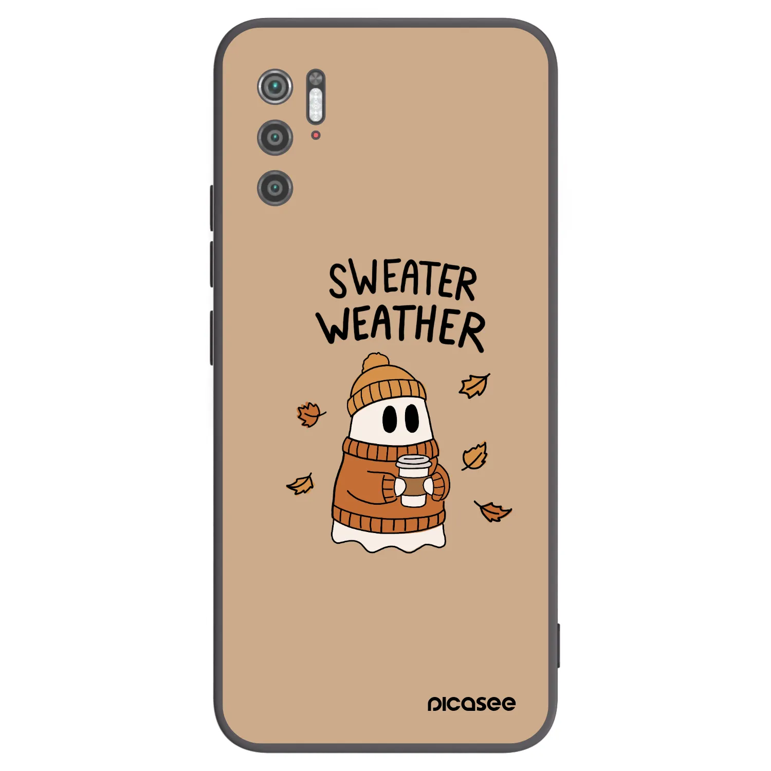 Picasee crna silikonska maskica za Xiaomi Poco M3 Pro 5G - Sweater ghost