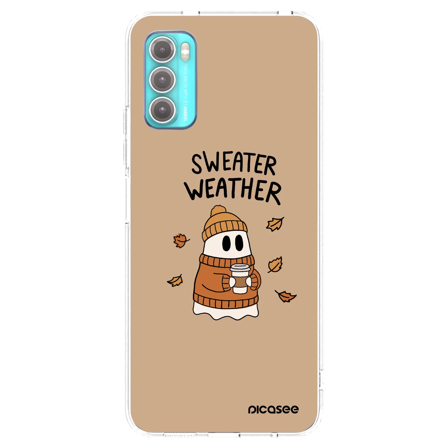 Picasee silikonska prozirna maskica za Motorola Moto G60 - Sweater ghost