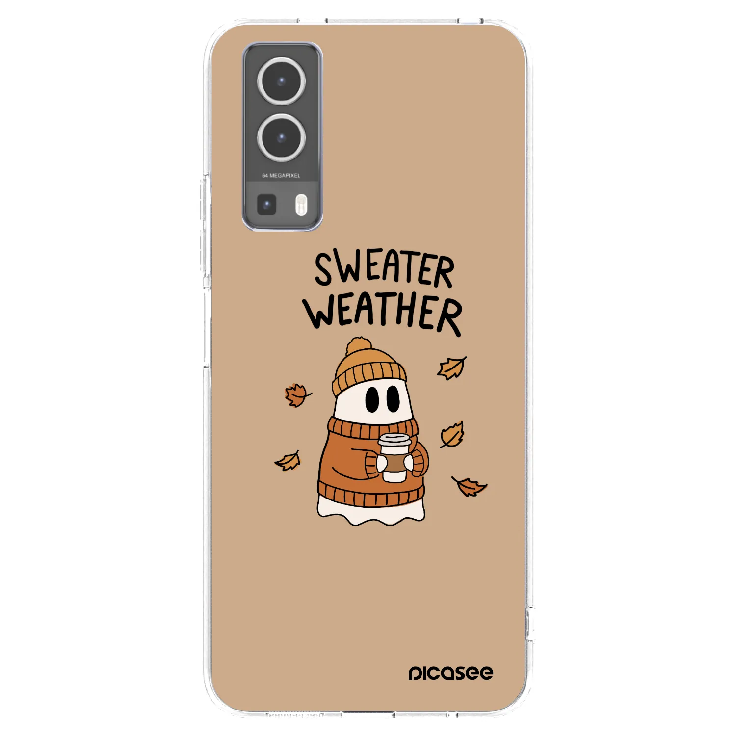 Picasee silikonska prozirna maskica za Vivo Y72 5G - Sweater ghost