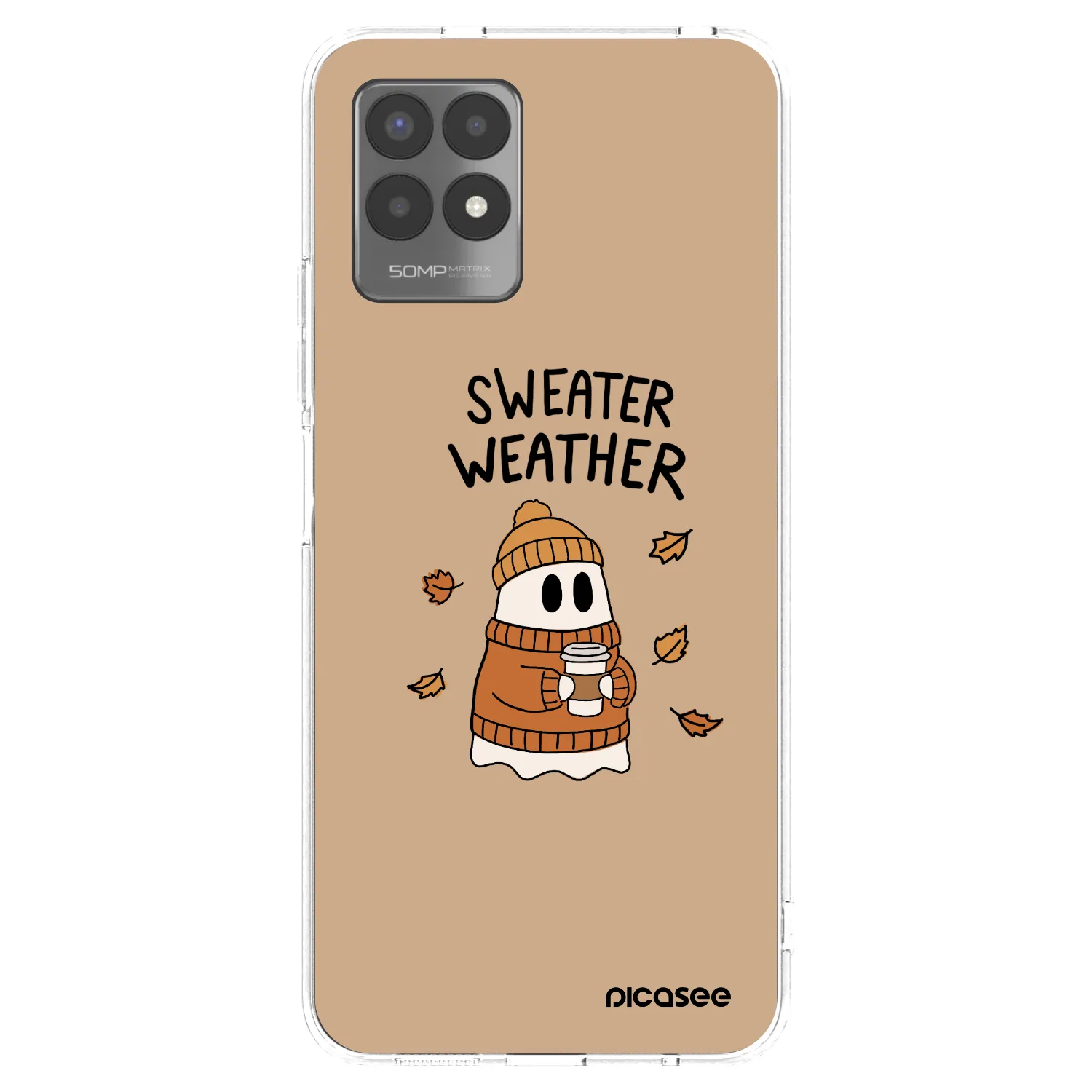 Picasee silikonska prozirna maskica za Realme 8i - Sweater ghost