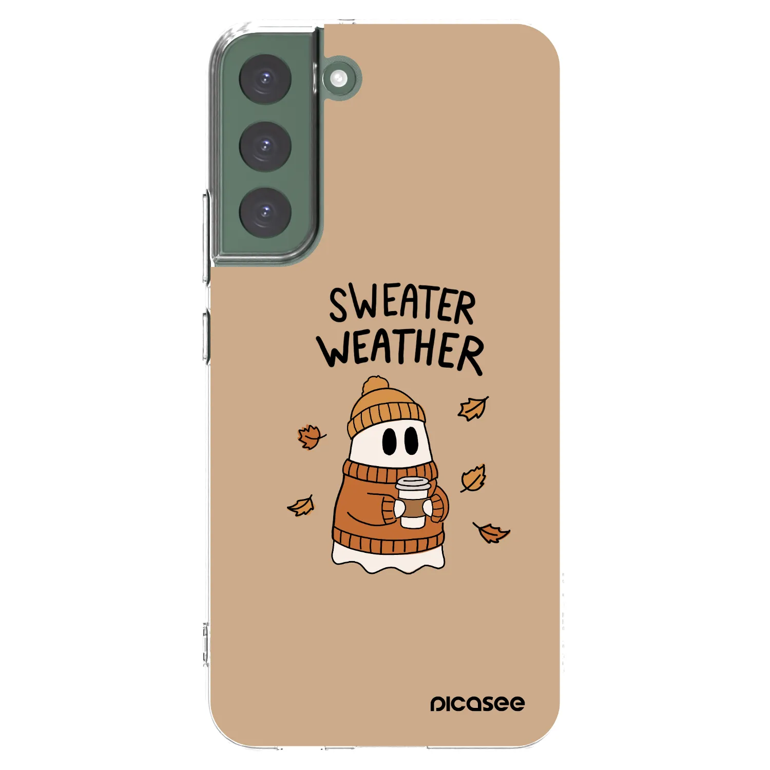 Picasee silikonska prozirna maskica za Samsung Galaxy S22+ 5G - Sweater ghost