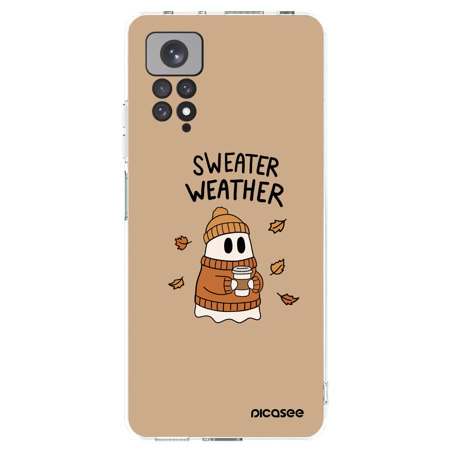 Picasee silikonska prozirna maskica za Xiaomi Redmi Note 11S 4G - Sweater ghost