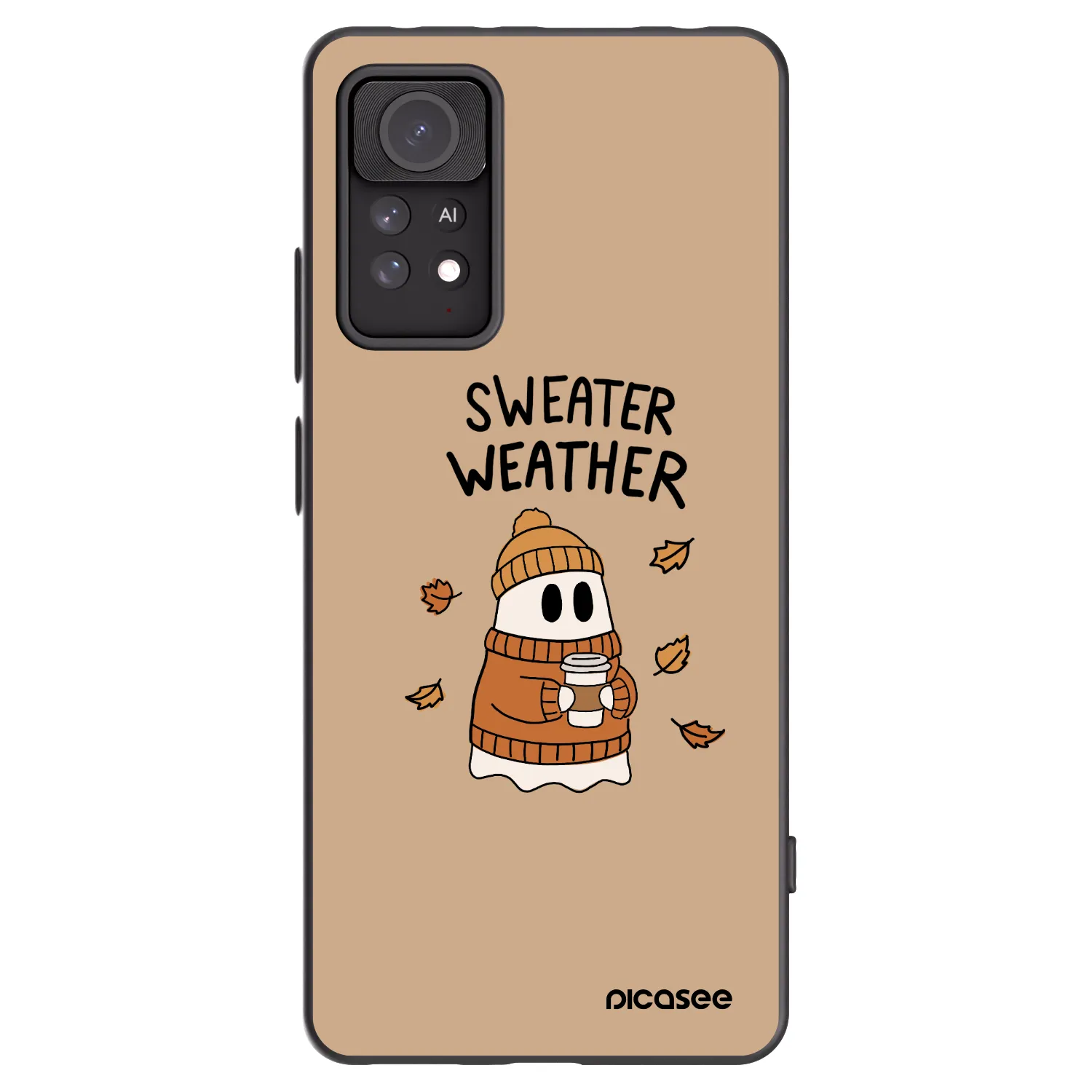 Picasee crna silikonska maskica za Xiaomi Redmi Note 11 Pro 5G - Sweater ghost