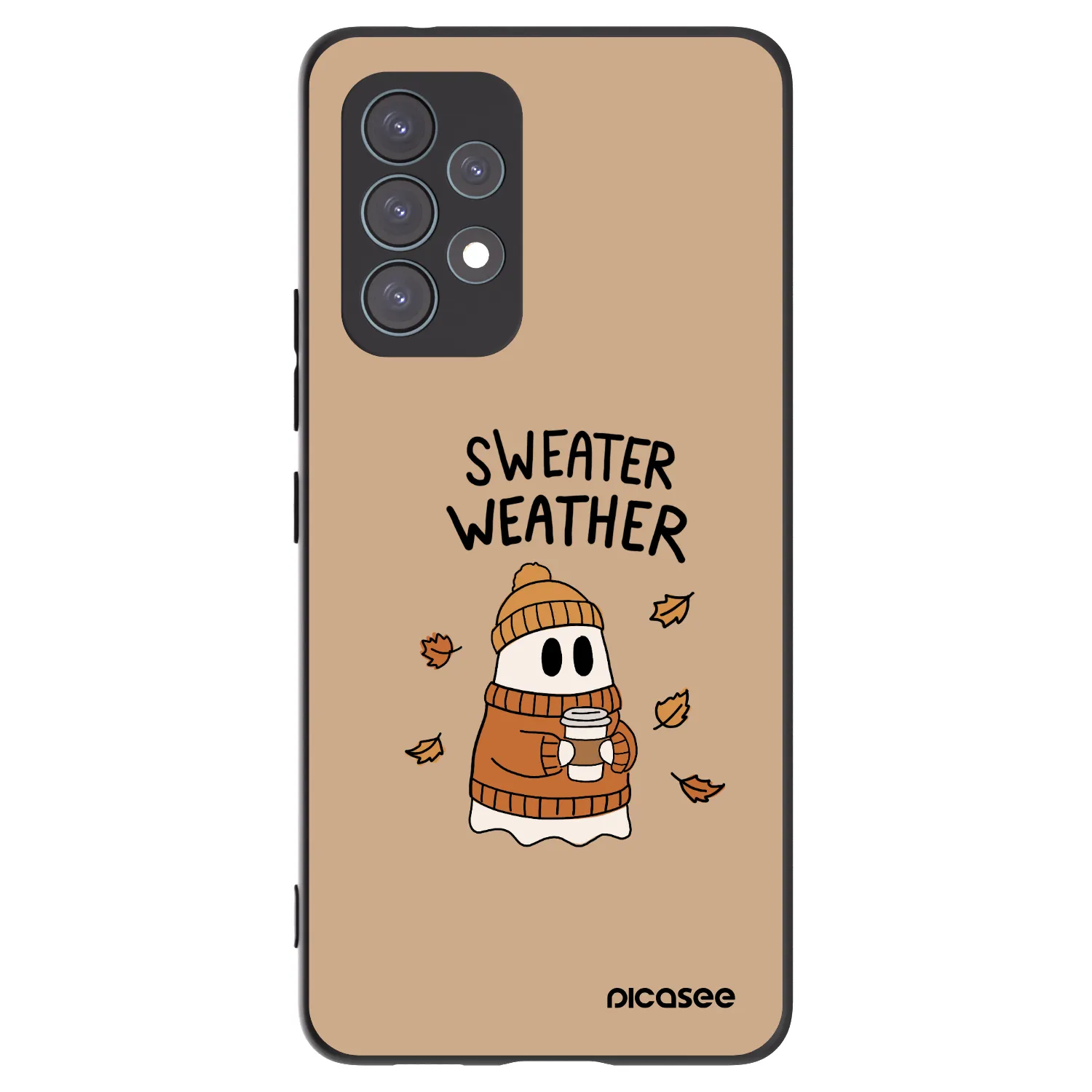 Picasee crna silikonska maskica za Samsung Galaxy A53 5G A536 - Sweater ghost