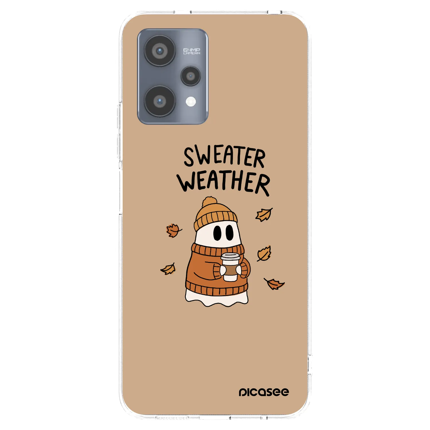 Picasee silikonska prozirna maskica za Realme 9 Pro 5G - Sweater ghost