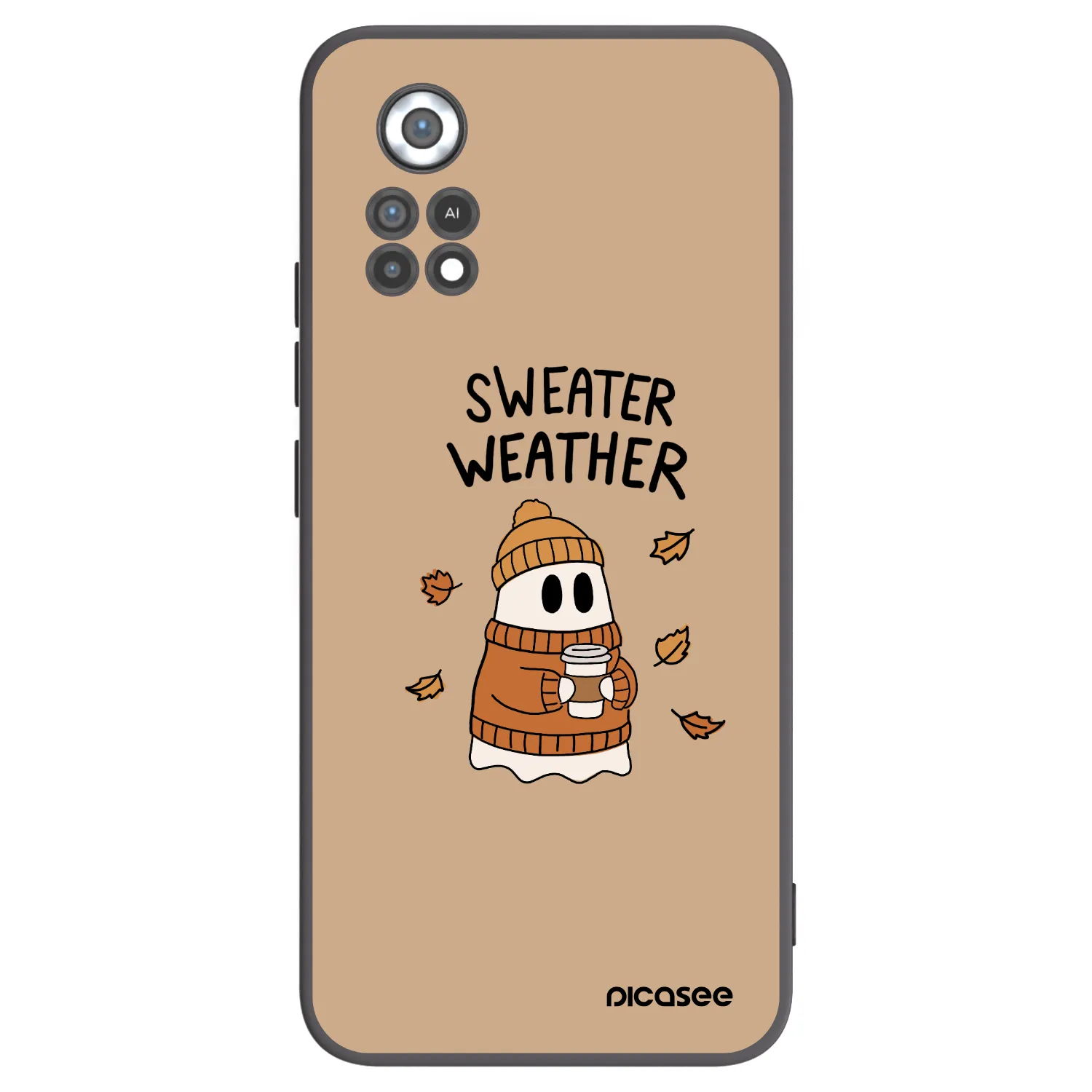 Picasee crna silikonska maskica za Xiaomi Poco X4 Pro 5G - Sweater ghost