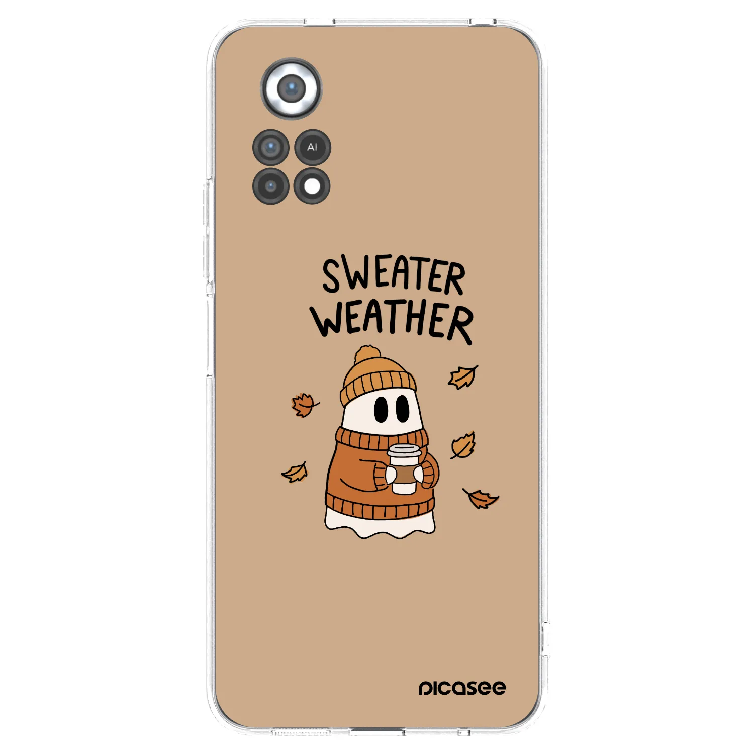 Picasee silikonska prozirna maskica za Xiaomi Poco X4 Pro 5G - Sweater ghost
