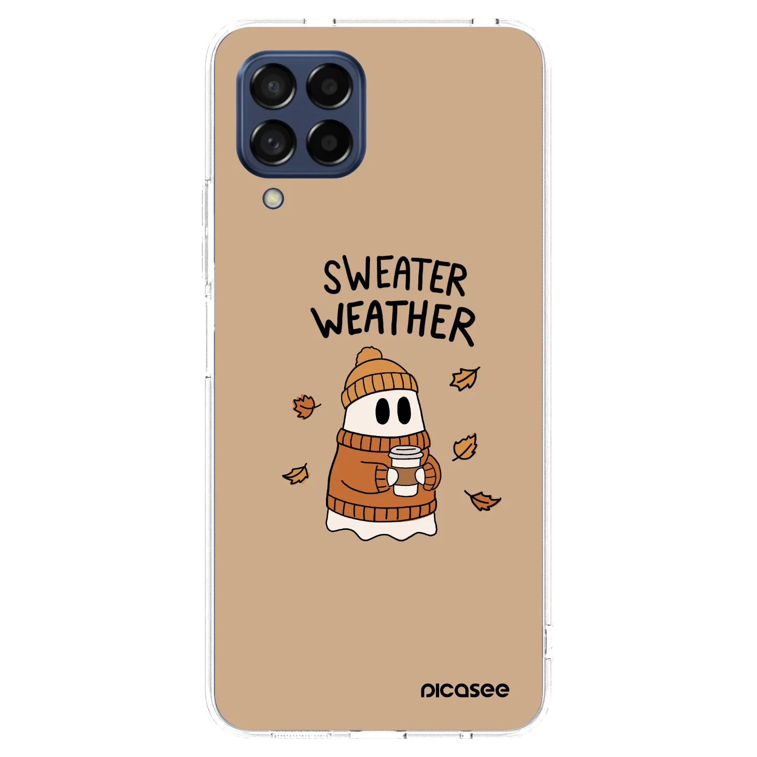 Picasee silikonska prozirna maskica za Samsung Galaxy M53 5G - Sweater ghost