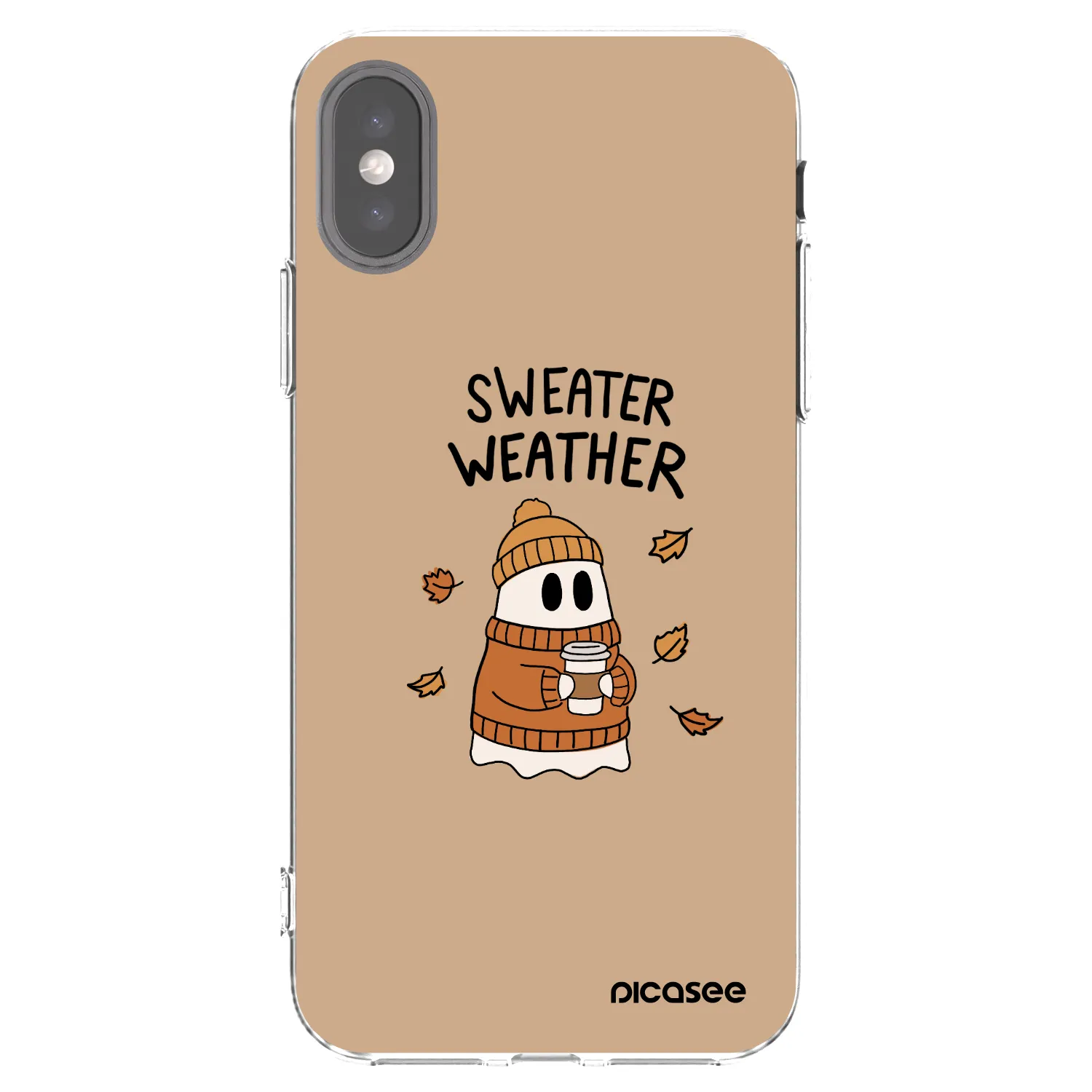 Picasee silikonska prozirna maskica za Apple iPhone X/XS - Sweater ghost