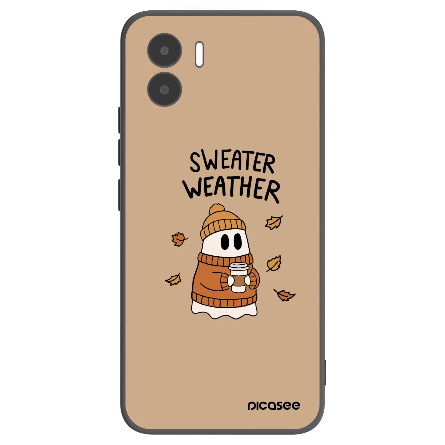 Picasee crna silikonska maskica za Xiaomi Redmi A1 - Sweater ghost