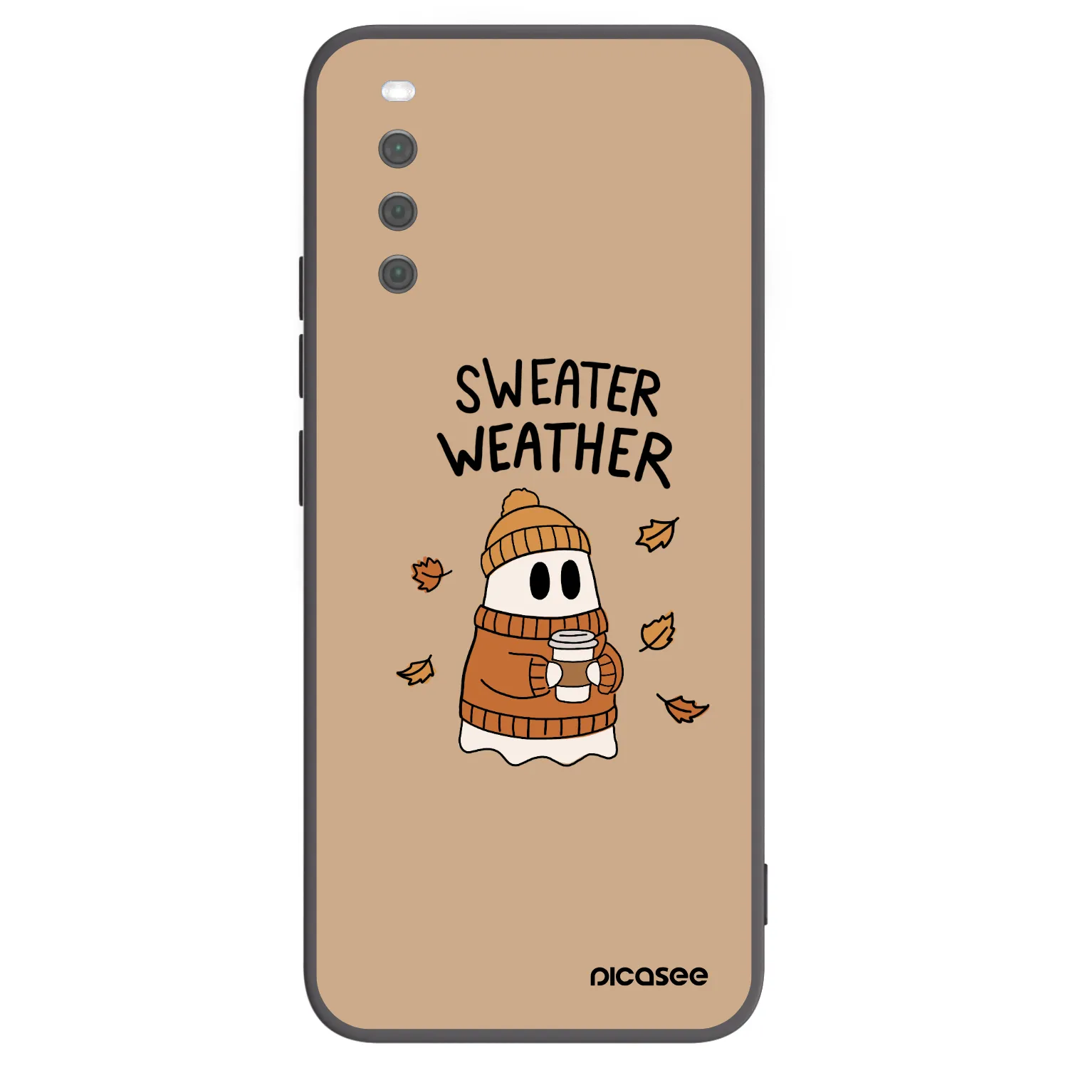 Picasee crna silikonska maskica za Sony Xperia 10 III - Sweater ghost